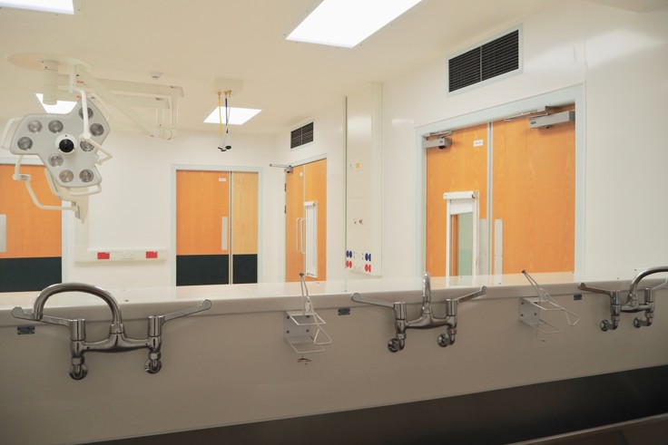 Scrub sinks at Crawley hospital 